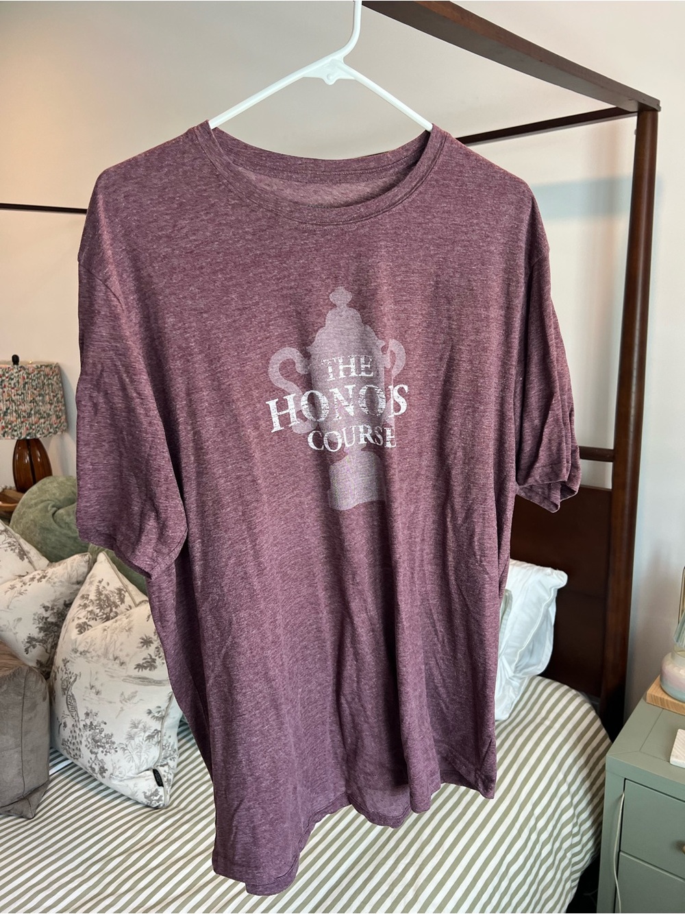 The Honors Course Heather Burgundy Logo Short Sleeve Tee